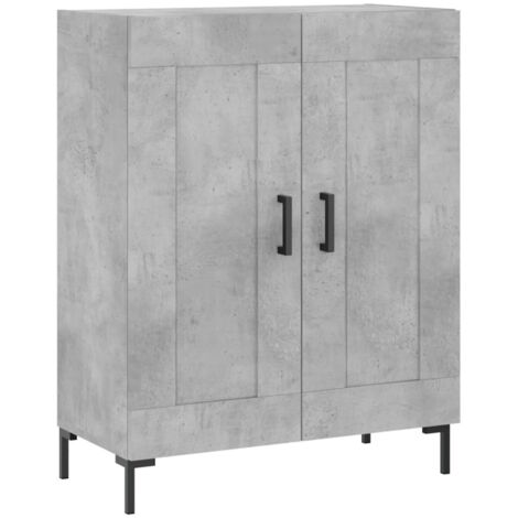 vidaXL Credenza Grigio Cemento 69,5x34x90 cm in Legno Multistrato