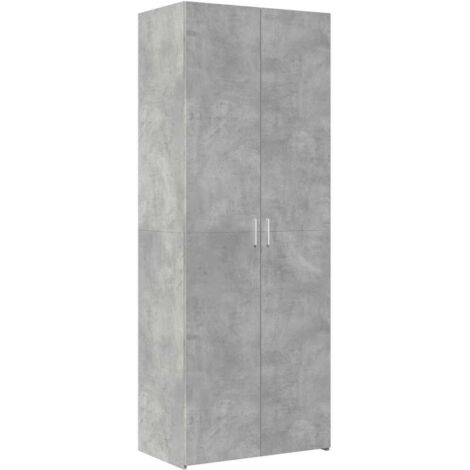vidaXL Credenza Grigio Cemento 70x42,5x185 cm in Legno Multistrato