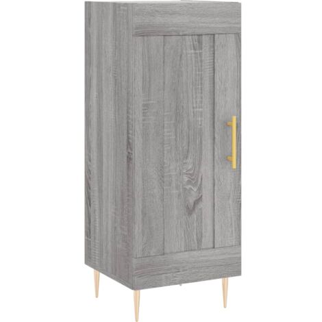 vidaXL Credenza Grigio Sonoma 34,5x34x90 cm in Legno Multistrato