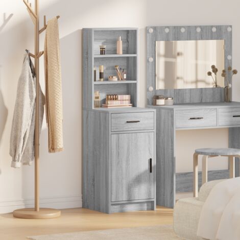 vidaXL Credenza Grigio sonoma 40 x 40,5 x 135 cm Legno multistrato