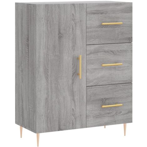 vidaXL Credenza Grigio Sonoma 69,5x34x90 cm in Legno Multistrato
