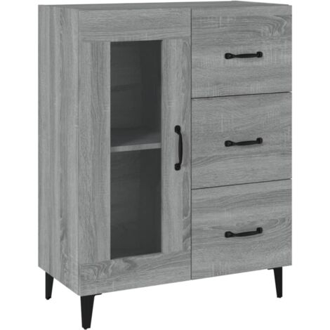 vidaXL Credenza Grigio Sonoma 69,5x34x90 cm in Legno Multistrato
