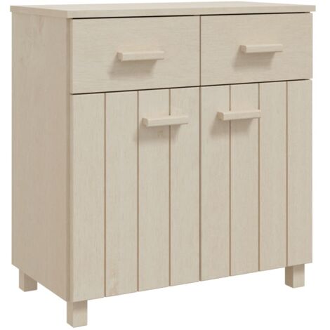 vidaXL Credenza HAMAR ambra 79x40x80 cm in Legno Massello di Pino
