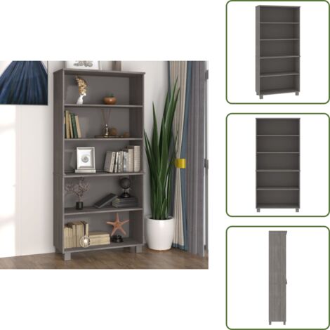 - vidaXL Credenza HAMAR in Legno Massello di Pino Grigio Chiaro -