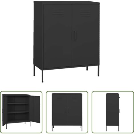 vidaXL Credenza in acciaio -  Armadietto Antracite 80x35x101,5 cm in Acciaio