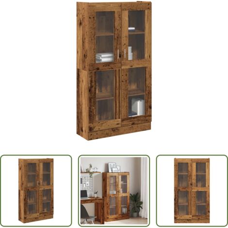 vidaXL Credenza in legno antico -  Credenza Alta Legno Antico 82,5x30,5x150 cm in Truciolato
