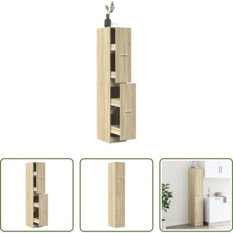 vidaXL Credenza in legno -  Armadietto da Farmacia Rovere Sonoma 30x41x174,5 cm Truciolato
