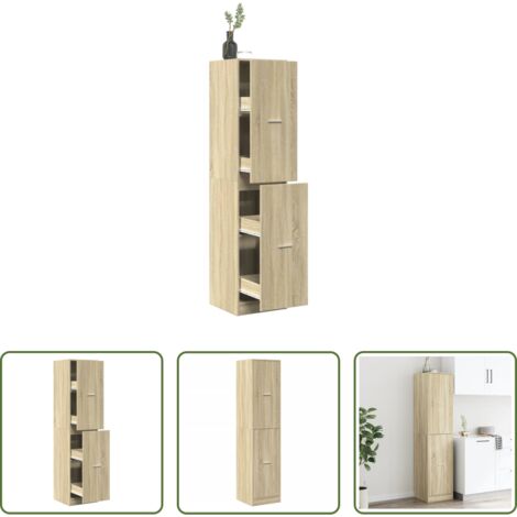 vidaXL Credenza in legno -  Armadietto da Farmacia Rovere Sonoma 40x41x174,5 cm Truciolato