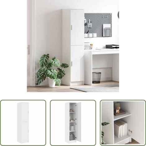 vidaXL Credenza in legno -  Credenza Bianco 35 x 39 x 168 cm