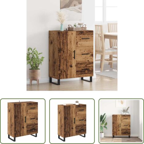 vidaXL Credenza in legno -  Credenza con cassetto Legno vecchio 69,5 x 34 x 90 cm