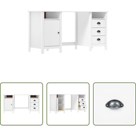 vidaXL Credenza in legno -  Credenza Hill Bianca 150x50x74 cm in Legno Massello di Pino