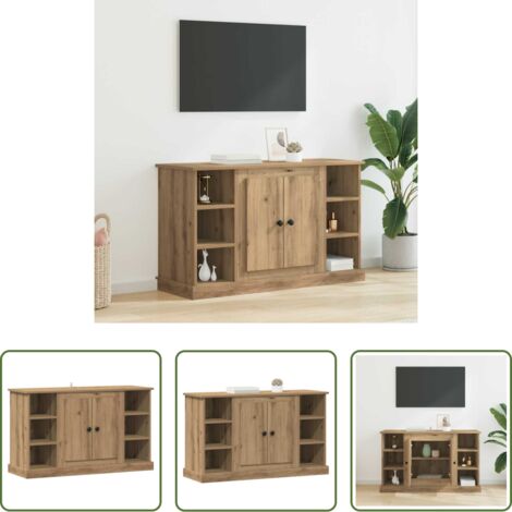 vidaXL Credenza in legno ingegnerizzato -  Credenza Rovere artigianale 100 x 35,5 x 60 cm