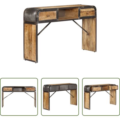 vidaXL Credenza in legno massello -  Credenza 120x30x75 cm in Legno Massello di Mango