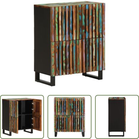 vidaXL Credenza in legno massello -  Credenza 60x34x75 cm in Legno Massello di Acacia
