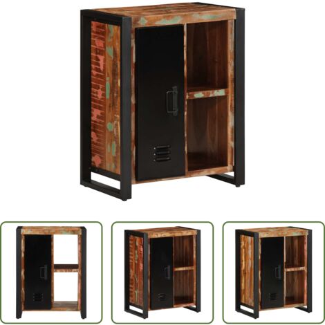 vidaXL Credenza in legno massello -  Credenza Multicolore 55x35x70 cm in Legno Massello Recupero