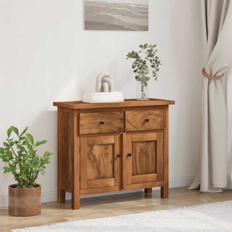 vidaXL Credenza in Legno Massello di Mogano 75x30x65 cm