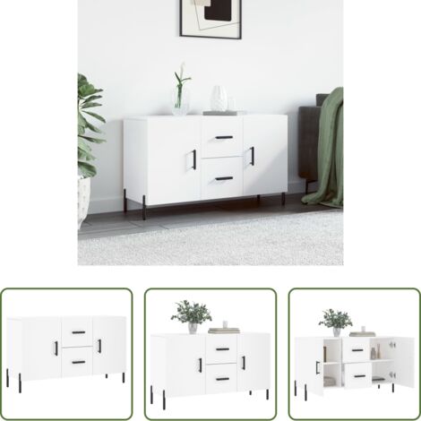 vidaXL Credenza in legno multistrato -  Credenza Bianca 100x36x60 cm in Legno Multistrato
