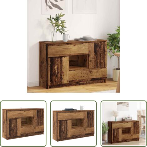 vidaXL Credenza in legno multistrato -  Credenza Legno vecchio 100 x 30 x 65,6 Legno multistrato