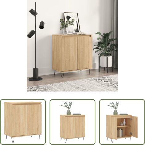vidaXL Credenza in legno Rovere Sonoma - Credenza Rovere Sonoma 60x35x70 cm in Legno Multistrato
