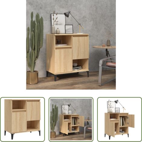 vidaXL Credenza in legno Rovere Sonoma - Credenza Rovere Sonoma 60x35x70 cm in Legno Multistrato