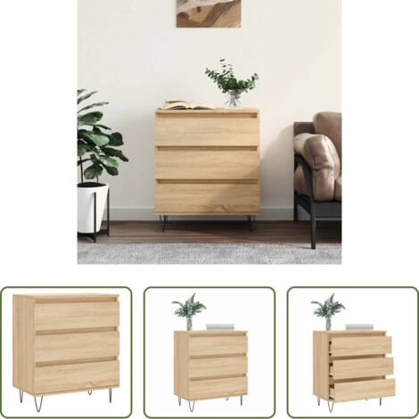 vidaXL Credenza in legno Rovere Sonoma - Credenza Rovere Sonoma 60x35x70 cm in Legno Multistrato