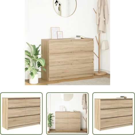 vidaXL Credenza in legno tecnico -  Credenza Rovere Sonoma 100x35x76 cm in Legno Multistrato
