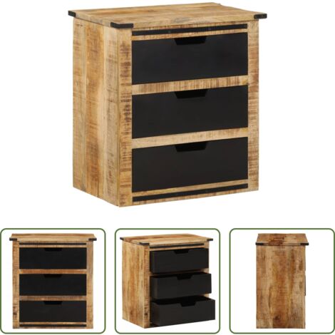 vidaXL Credenza in mango -  Credenza con 3 Cassetti 55x35x60 cm Legno Massello di Mango