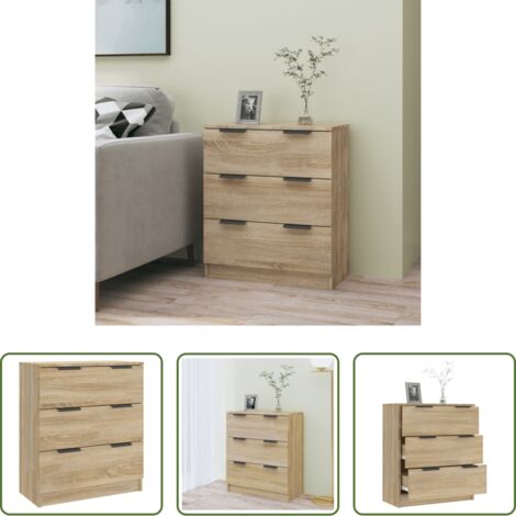 vidaXL Credenza in Rovere Sonoma -  Credenza Rovere Sonoma 60x30x70 cm in Legno Multistrato