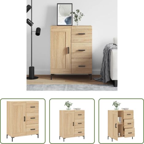 vidaXL Credenza in Rovere Sonoma -  Credenza Rovere Sonoma 69,5x34x90 cm in Legno Multistrato