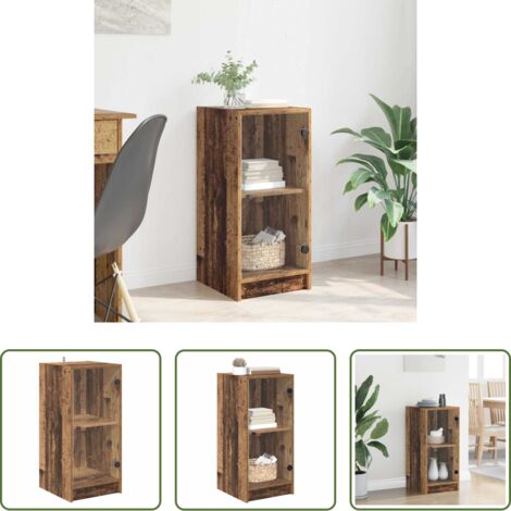 vidaXL Credenza in vetro -  Credenza Legno vecchio 35 x 37 x 76 cm Legno multistrato