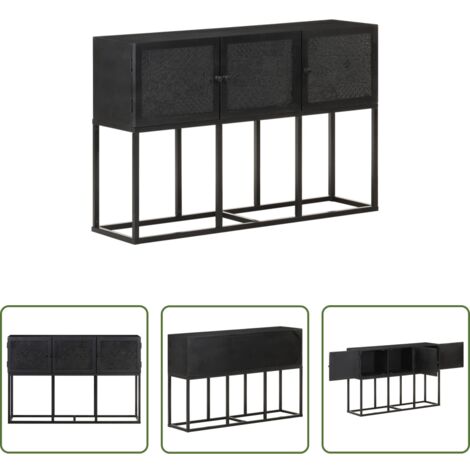 vidaXL Credenza industriale -  Credenza 115x30x76 cm in Legno Massello di Mango