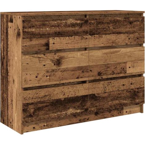 vidaXL Credenza Legno Antico 100x35x76 cm in Legno Multistrato
