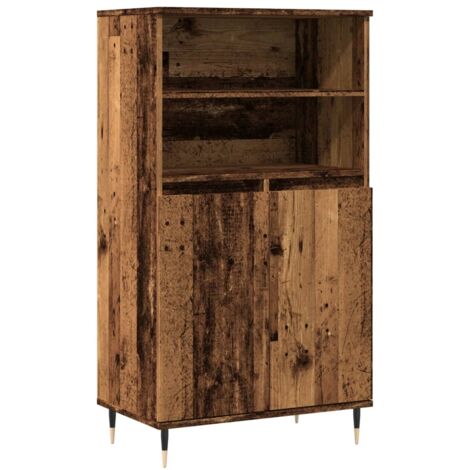 vidaXL Credenza Legno Antico 60x36x110 cm in Legno Multistrato