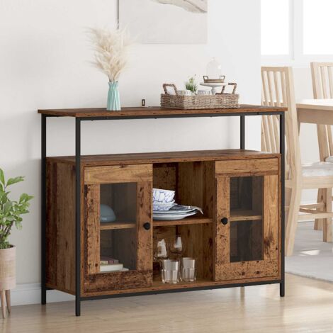vidaXL Credenza Legno vecchio 100 x 35 x 80 cm Legno multistrato