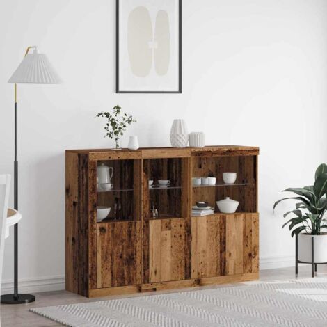 vidaXL Credenza Legno vecchio 142.5 x 37 x 100 cm Legno multistrato