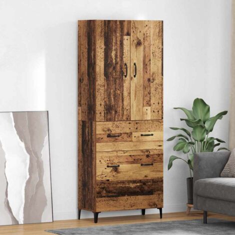 vidaXL Credenza Legno vecchio 69,5 x 34 x 180 cm Legno