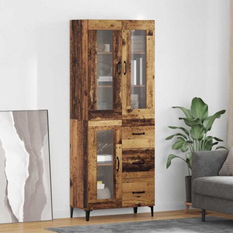 vidaXL Credenza Legno vecchio 69,5 x 34 x 180 cm Legno