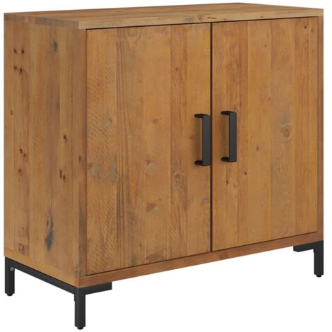 vidaXL Credenza Marrone 75x35x70 cm in Legno Massello di Pino