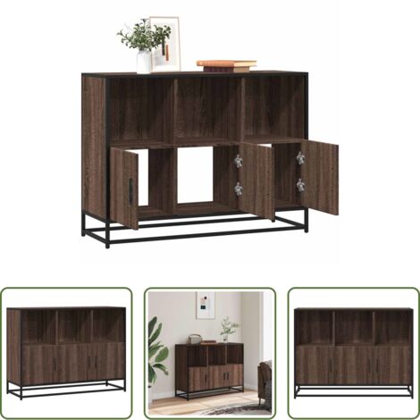 vidaXL Credenza marrone -  Credenza Rovere Marrone 100x35x76 cm in Legno Multistrato