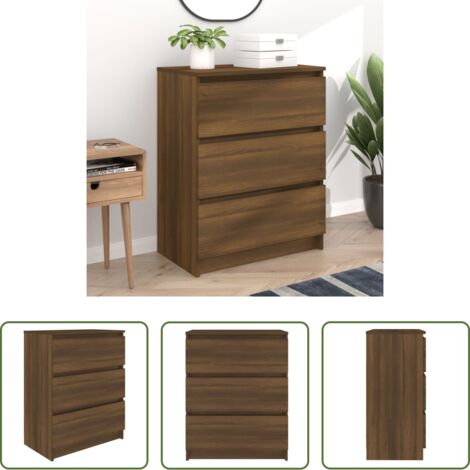 vidaXL Credenza marrone -  Credenza Rovere Marrone 60x35x76 cm in Legno Ingegnerizzato