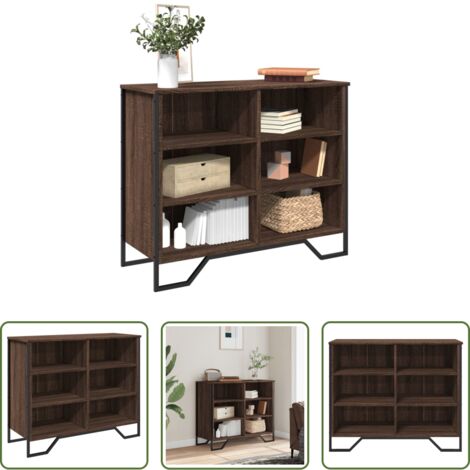 vidaXL Credenza marrone -  Credenza Rovere Marrone 91x35,5x74,5 cm in Legno Multistrato