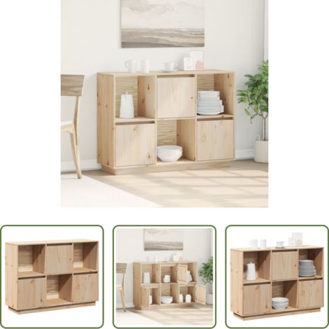 vidaXL Credenza moderna - Credenza 110,5x35x80 cm in Legno Massello di Pino