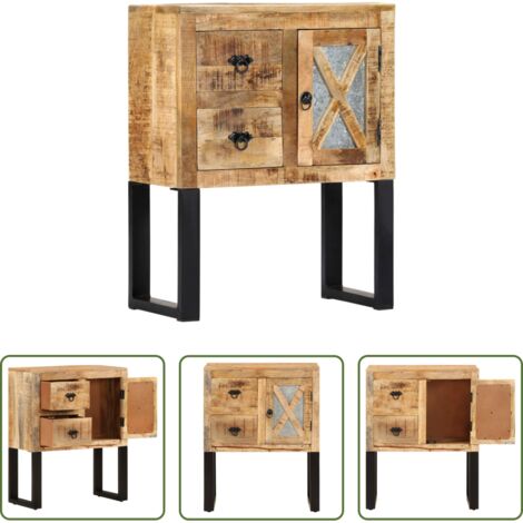vidaXL Credenza moderna -  Credenza 60x30x76 cm in Legno Massello di Mango