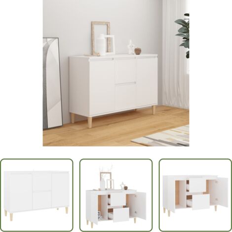 vidaXL Credenza moderna -  Credenza Bianca 101x35x70 cm in Legno Multistrato