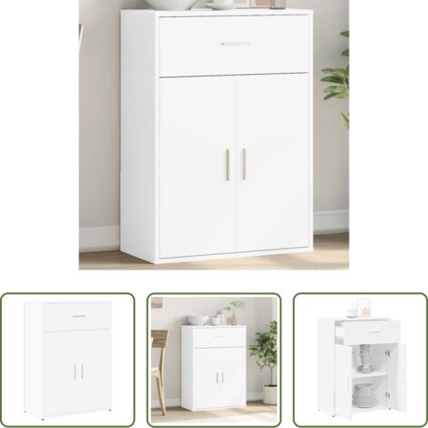 vidaXL Credenza moderna -  Credenza Bianca 60x30x84 cm in Legno Multistrato
