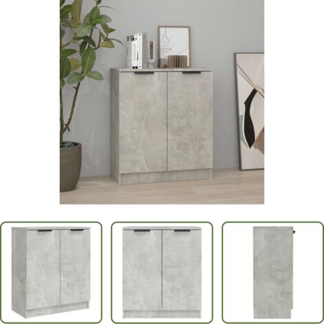 vidaXL Credenza moderna -  Credenza Grigio Cemento 60x30x70 cm in Legno tecnico