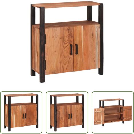 vidaXL Credenza moderna -  Credenza Marrone 70 x 30 x 75 cm Legno di Acacia Massello