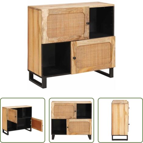 vidaXL Credenza moderna -  Credenza Marrone 80 x 33 x 75 cm Legno di mango massello