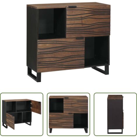 vidaXL Credenza moderna -  Credenza Marrone 80 x 33 x 75 cm legno massello di mango
