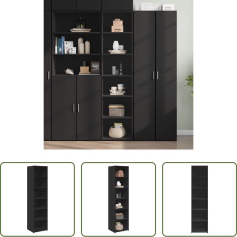 vidaXL Credenza moderna -  Credenza Nera 45x41x185 cm in Legno Multistrato
